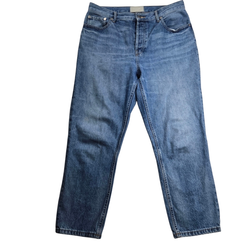 Everlane 90s Cheeky Jean Crop Organic Cotton Denim High Rise Button-Fly Sz 30‎
